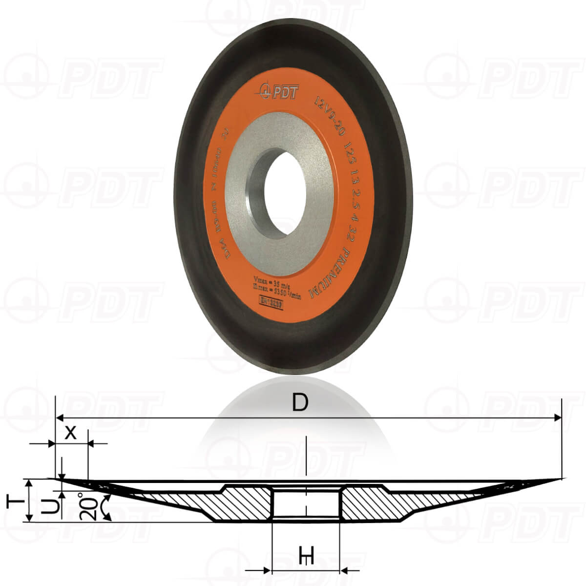 12V9-20 Face Tooth Grinding Wheels | Diamond & CBN Tools | San Mai ...