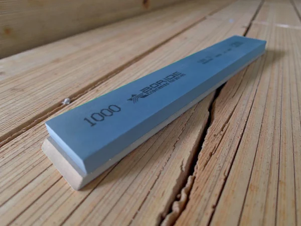 2 BORIDE T2 Sharpening Stone 6″ x 1″ x 1/4″ on Aluminum Blank
