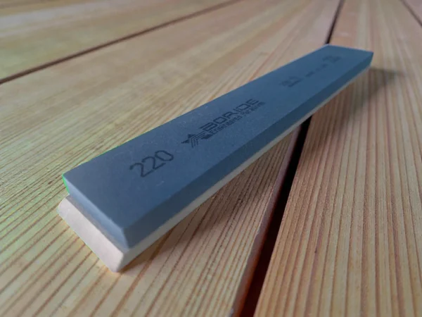 7 BORIDE T2 Sharpening Stone 6″ x 1″ x 1/4″ on Aluminum Blank