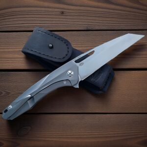 1-1 CPM® S125V Titanium Folding Knife – Handmade by Blacksmith Andrew – Frame Lock – USA-Market® Exclusive