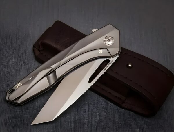 3-1 CPM® S125V Titanium Folding Knife – Handmade by Blacksmith Andrew – Frame Lock – USA-Market® Exclusive