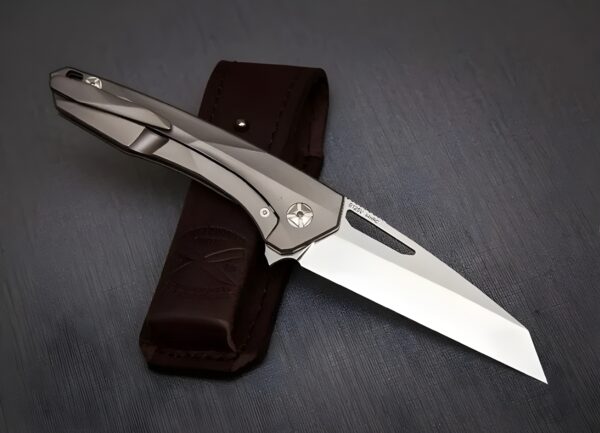 5-1 CPM® S125V Titanium Folding Knife – Handmade by Blacksmith Andrew – Frame Lock – USA-Market® Exclusive