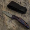 CPM® REX121 – Andrew Blacksmith San Mai Damascus EDC Folding Knife | Premium Handmade Everyday Carry Knife