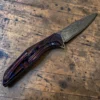 CPM® REX121 – Andrew Blacksmith San Mai Damascus EDC Folding Knife | Premium Handmade Everyday Carry Knife