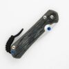 Large Sebenza 31 - Black Canvas Micarta Inlay - Drop Point CPM MagnaCut Blade - Blue Double Thumb Lugs