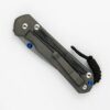 Large Sebenza 31 - Black Canvas Micarta Inlay - Drop Point CPM MagnaCut Blade - Blue Double Thumb Lugs