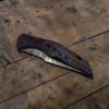 CPM® REX121 – Andrew Blacksmith San Mai Damascus EDC Folding Knife | Premium Handmade Everyday Carry Knife