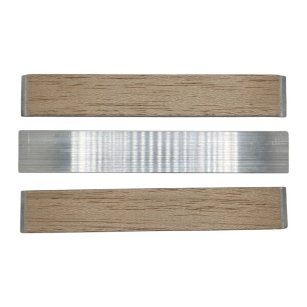 2 USA-Market® Balsa Wood Strops on Aluminum Blank – for Diamond Stropping Compound, Apex / TSPROF / SHARP X Compatible