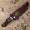 3 Dedyukhin Handmade Bowie Knife M398 Custom №1 – Full Tang Fixed Blade, Stabilized Wood Handle & Leather Sheath, USA-Market®