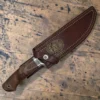 3 Dedyukhin Handmade Bowie Knife M398 Custom №2 – Full Tang Fixed Blade, Stabilized Wood Handle & Leather Sheath, USA-Market®