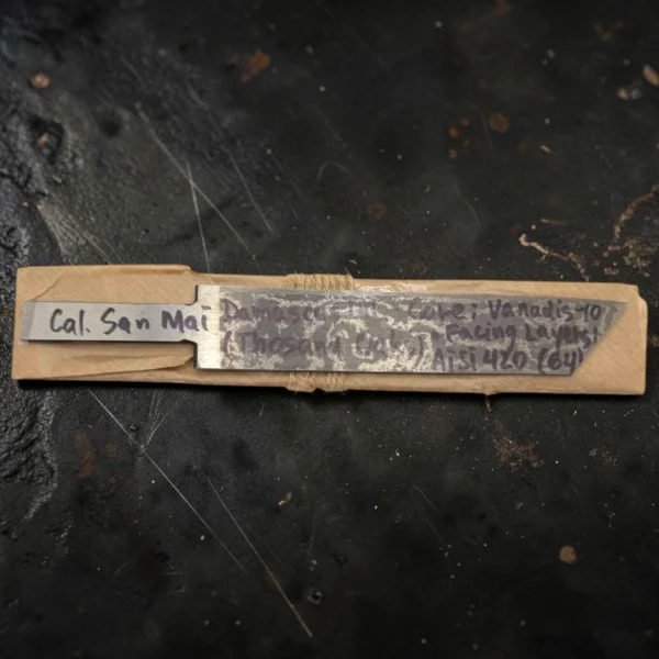 4.2 California San Mai Steel #4 – Hand-Forged Vanadis 10 Core | 64 Layer Stainless Damascus Knife Blank