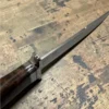 5 Dedyukhin Handmade Bowie Knife M398 Custom №1 – Full Tang Fixed Blade, Stabilized Wood Handle & Leather Sheath, USA-Market®