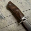 7 Dedyukhin Handmade Bowie Knife M398 Custom №2 – Full Tang Fixed Blade, Stabilized Wood Handle & Leather Sheath, USA-Market®