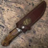 3 Dedyukhin Handmade Bowie Knife M398 Custom №3 – Full Tang Fixed Blade, Stabilized Wood Handle & Leather Sheath, USA-Market®