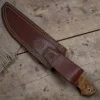 4 Dedyukhin Handmade Bowie Knife M398 Custom №3 – Full Tang Fixed Blade, Stabilized Wood Handle & Leather Sheath, USA-Market®