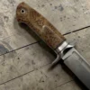 7 Dedyukhin Handmade Bowie Knife M398 Custom №3 – Full Tang Fixed Blade, Stabilized Wood Handle & Leather Sheath, USA-Market®