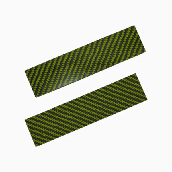 1 CarbonWaves Lime & Black Carbon Fiber Knife Scales — Set of 2, 1/8″ (3.2 mm)
