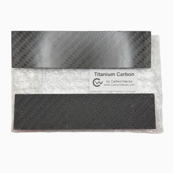 10 CarbonWaves Titanium Carbon Fiber Knife Scales — Set of 2, 1/8″ (3.18 mm)