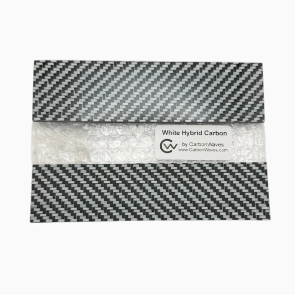 18 CarbonWaves Black & White Carbon Fiber Knife Scales — Set of 2, 1/8″ (3.2 mm)
