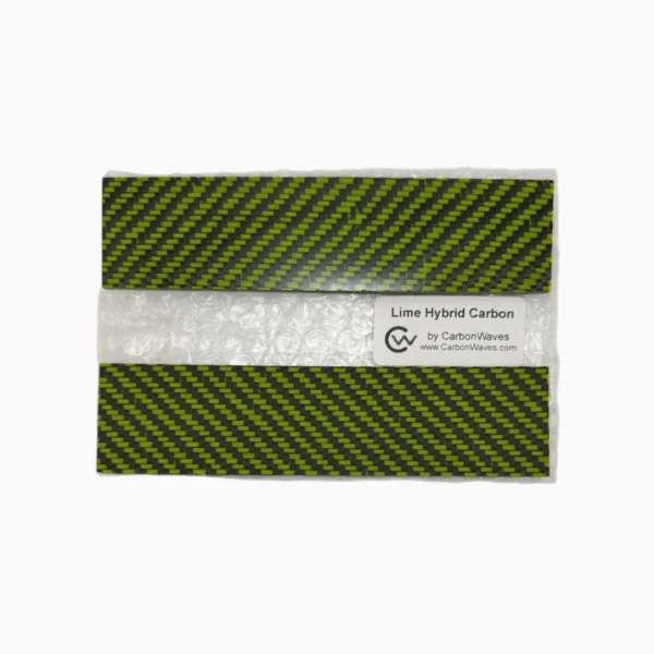 2 CarbonWaves Lime & Black Carbon Fiber Knife Scales — Set of 2, 1/8″ (3.2 mm)