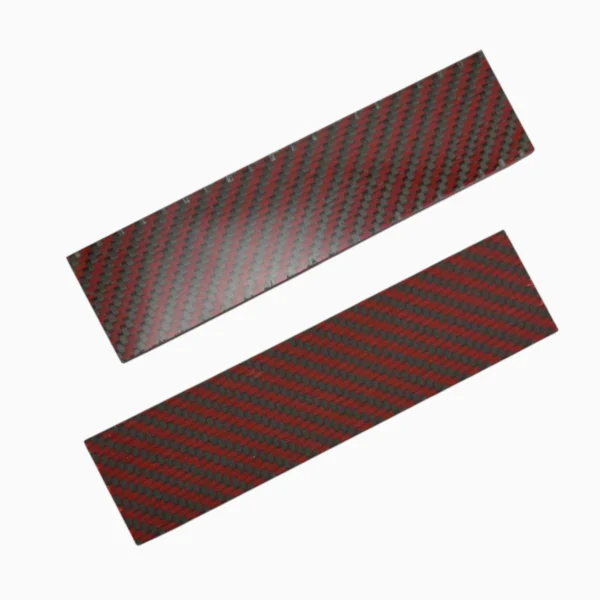 25 CarbonWaves Red & Black Carbon Fiber Knife Scales — Set of 2, 1/8″ (3.2 mm)