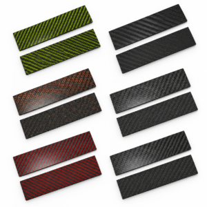 CarbonWaves CarbonWaves Lime & Black Carbon Fiber Knife Scales — Set of 2, 1/8″ (3.2 mm)